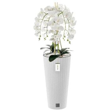 Fleur Bouquet Orchidée Artisanale 110 cm – Blanc Pureté