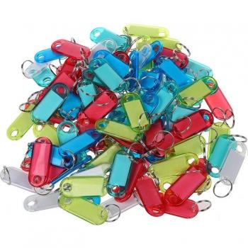 Crystal Clear Colorful Key ID Label Tags