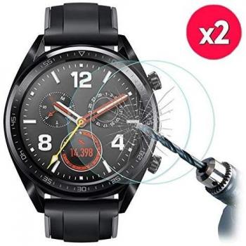 Hat Prince Anti-Scratch Tempered Glass Screen Cover for Huawei Watch GT (2 Count)