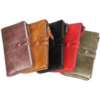 Cartera de Cuero con 12 Ranuras y Diseño Elegante