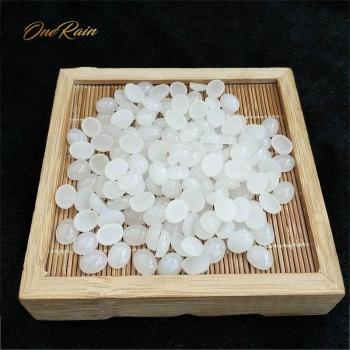 OneRain 1 PCS 8*10 Oval Natural White Hetian Jade Loose Stone
