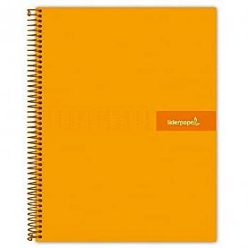 Cahier A5 spiralé Liderpapel Crafty, 120 pages, 90g, quadrillage 5mm, 6 trous