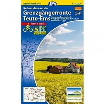 Radwanderkarte BVA Radwandern auf der Grenzgängerroute Teuto-Ems 1:50.000, reiß