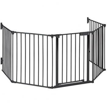 Grillage de protection pour zones dangereuses oneConcept (3m, métal, noir)