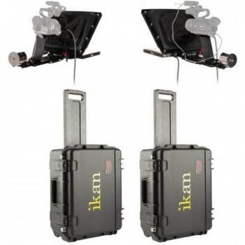 Ikan 4700 Dual‑Screen Teleprompter Set (17”) with On‑The‑Go Travel Case – P2P