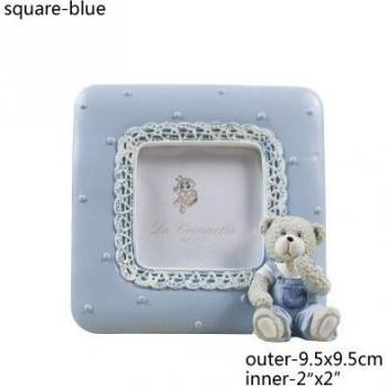 Lace Border Teddy Bear Photo Frame