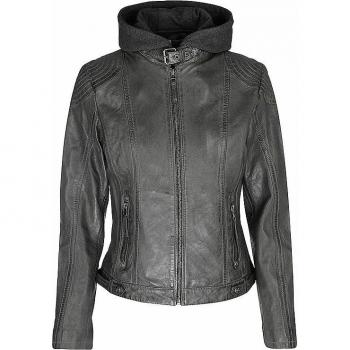 GIPSY Cacey Legv Damen Lederjacke grau Größe M