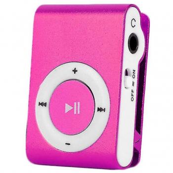 Lecteur MP3 Mini Clip Rose avec Port Micro SD et USB