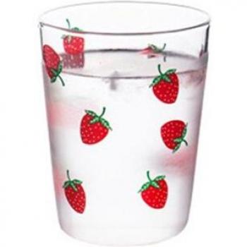Kawaii Strawberry Beverage Cooler Glass