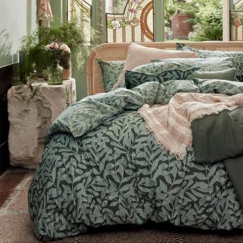 Ensemble de lit Essix coton vert 140x200 cm