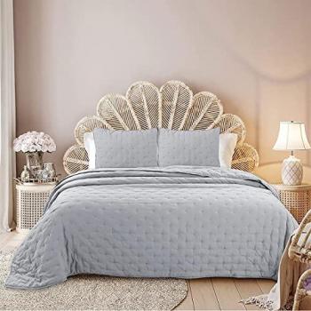 Plaid Douillet Sixtine – 180 × 130 cm, Gris