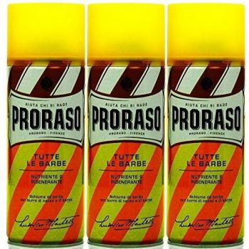 Proraso Gelber Rasierschaum 400 ml 3er Pack