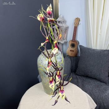 Fleur de nuit SunMade – Orchidée violette en soie, décoration nuptiale