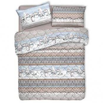 Trapunta Invernale Matrimoniale Beige Disegno Inverno Polare