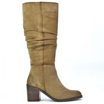 Kangaroos Botas de Mujer Tierra – Piel, Cremallera, Alta