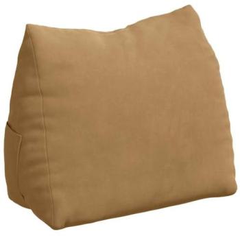 Coussin de dos en velours marron 45 x 20 x 35 cm