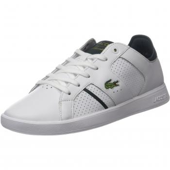 Lacoste Novas CT 118 1 Spm, Baskets Hommes, Blanc (Wht/Dk Grn), 40,5 EU