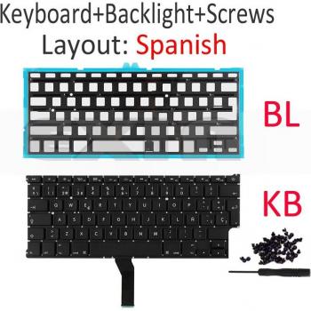 Apple MacBook Air 11 A1370/A1465 – Spain SP – Standard Backlit Keyboard – Comes with Screws – Year 2024