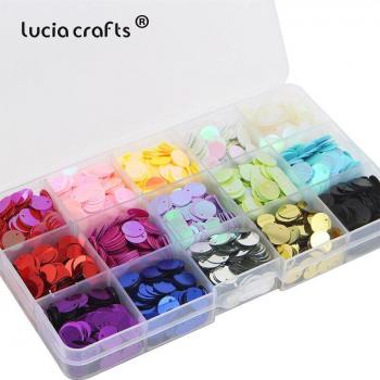 15 Color 10mm Round Flake Sequin Mix for Garment Sewing