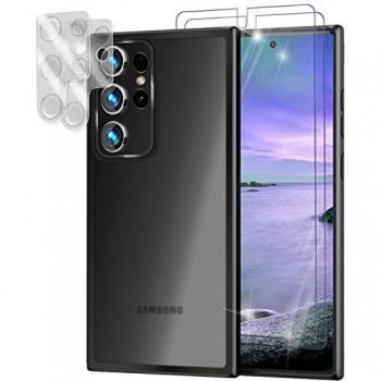 Nalia Hybrid-Schutz für Samsung Galaxy S23 Ultra, Schwarz