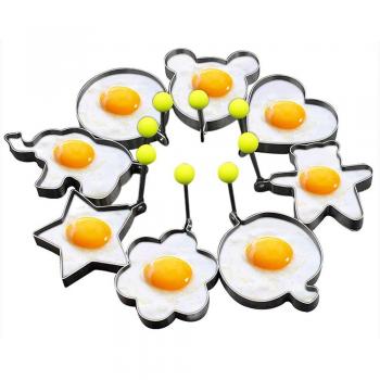 8pcs Pancake and Egg Mold Set with Handles