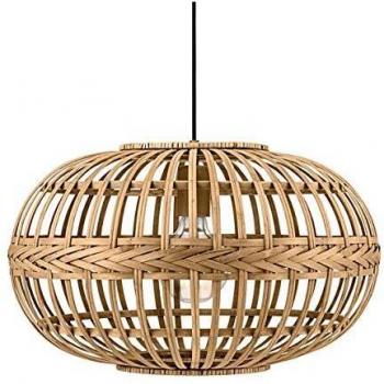 Lampada a sospensione Amsfield vintage in acciaio e legno