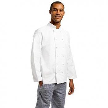 Whites Vegas Unisex Chef Apparel Long Sleeve Jacket White L