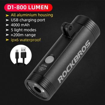 ROCKBROS Fahrrad Scheinwerfer 1000LM IPX6 Wasserdicht mit 4800mAh Akku