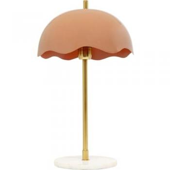 Lámpara KARE Lia de mesa rosa acero/mármol 50 cm