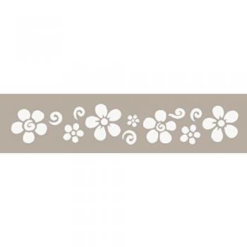 Mini Bordo Fiori To-Do Stencil N.300 5x25 cm