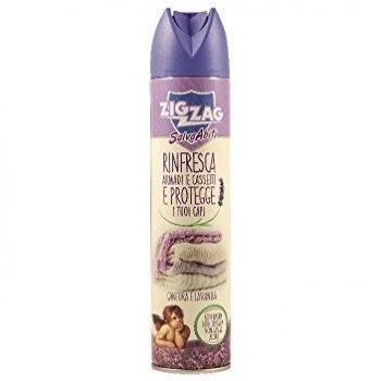 Spray Profumato e Antitarme per Armadi, Casse e Capi Zig Zag con Canfora e Lavanda