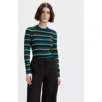 Suéter de corte clásico de ribete de Levi's con estampado de rayas horizontales para mujer