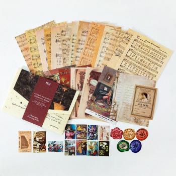 Juego de Pegatinas Papel Vintage