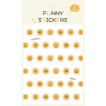 Möbius‑Karikatur‑Gesichtsticker aus PVC – 2 Blatt, lustig & kreativ