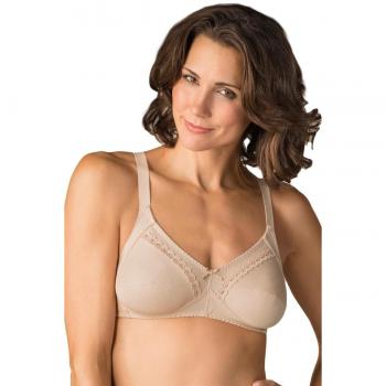 Naturana Damen Soft-BH, Beige, C 95, genäht