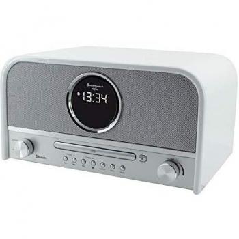 Soundmaster NR850WE Classic Radio mit LCD-Uhr und Bluetooth