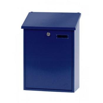Sebastian Wandbrievenbus met Naamplaat 32,5 x 16 x 44,5 cm, Staal Blauw