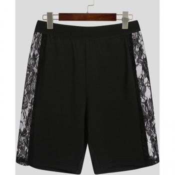 Men's Summer Lace Mesh Sleep Shorts