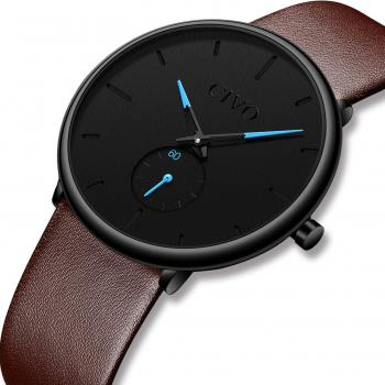 Orologio Minimalista con Bracciale in Acciaio Inossidabile per Uomini Attività Commerciale Vestito Casuale
