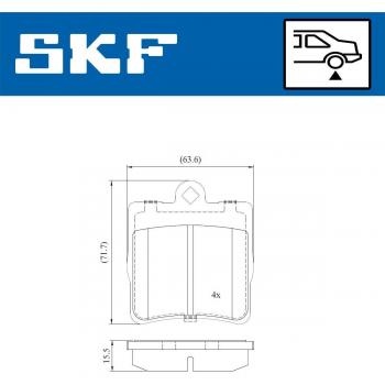 Pastilhas de Travão SKF 90434 VKBP