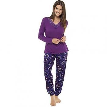 Pale Lavender Winter Pansy Printed Nightwear