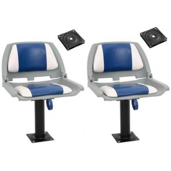 VidaXL 360° Turning Boat Seat Pair