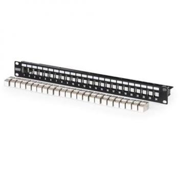 Digitus 24-Port Modular Patch Panel – 24x DN‑93615, Cat.6a, 1U Shielded