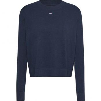 Tommy Jeans Women's Classic Dark Blue Crewneck Knitwear