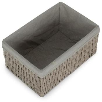 Red Paper‑Rope Recycled Basket with Grey Interior – Extra Large