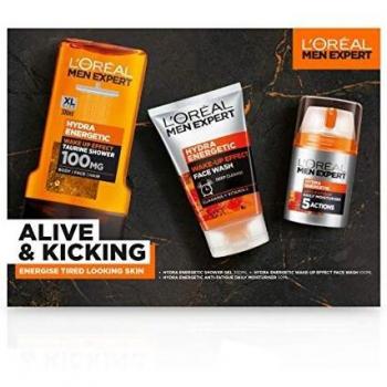 L'Oreal Men Expert Hydra Energetic Alive and Kicking Shower Gel and Moisturiser Gift Set