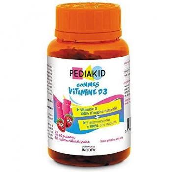 PEDIAKID 60 GOMMES VITAMINE D3 AROME NATUREL FRAISE