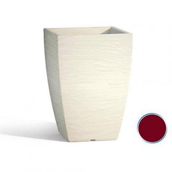 Vaso in resina ADONE SQUARE BORDEAUX 27x27x38 cm