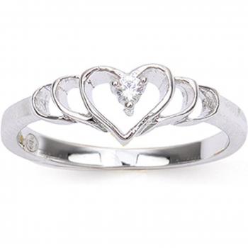 Anello “Love” Argento Bianco (Rodio), Taglia 52 – 6×5 mm