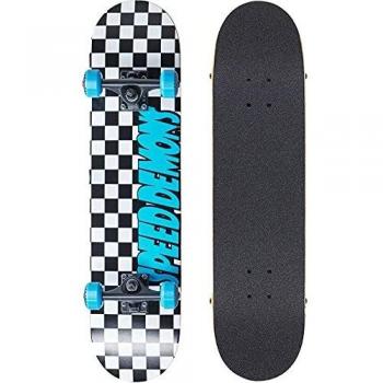 Speed Demon 7.25 Checkers Skateboard Set – Black/Blue